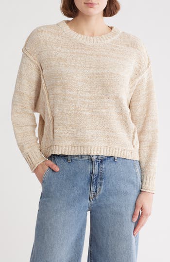 Blu Pepper Crewneck Sweater In Khaki