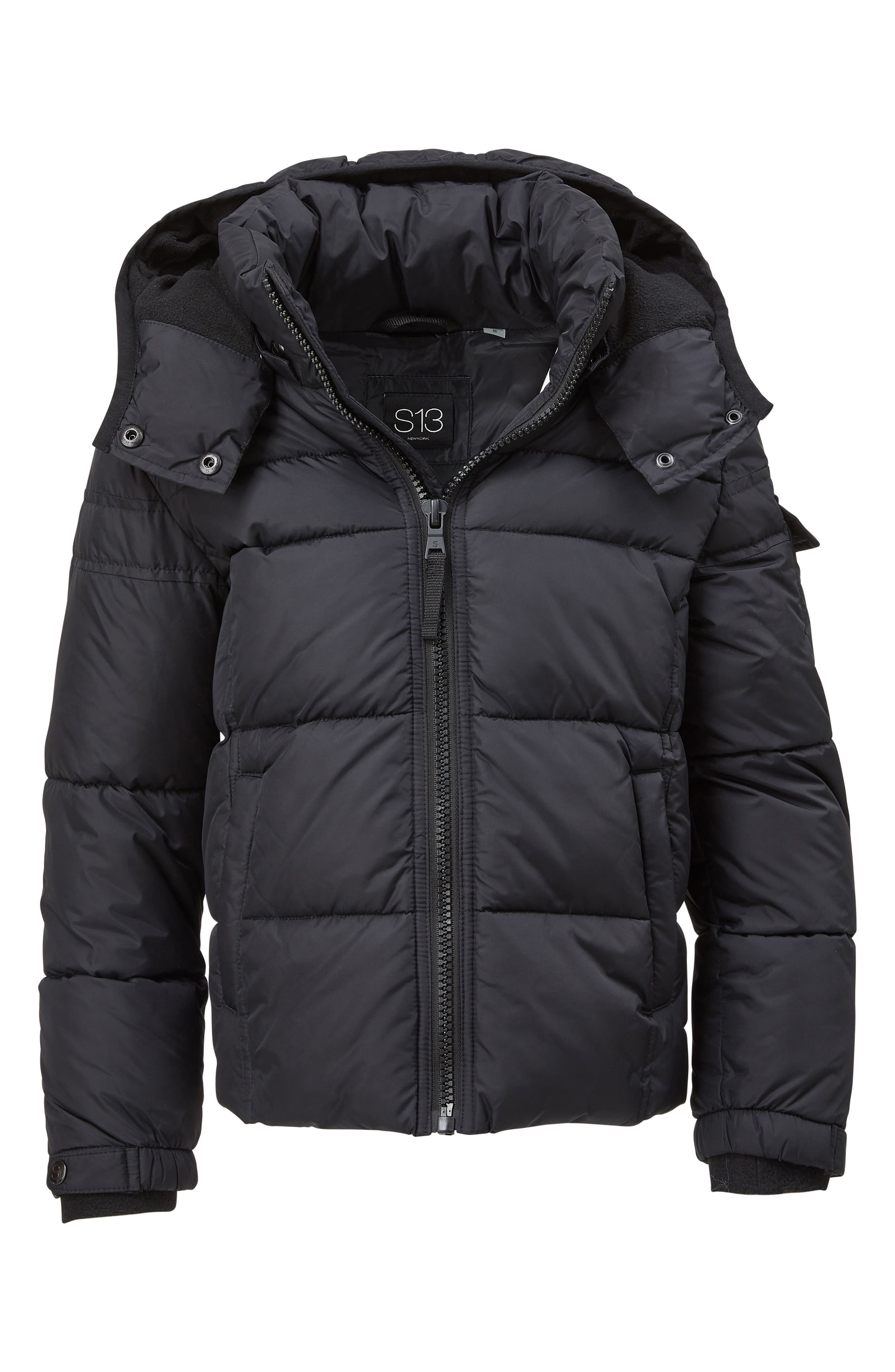 S13 Kids' Downhill Channel Quilted Hooded Puffer Jacket