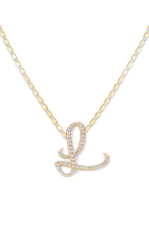 Malibu 14K Gold & Diamond Initial Pendant Necklace