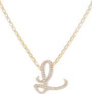 LANA Malibu 14K Gold & Diamond Initial Pendant Necklace