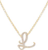 LANA Malibu 14K Gold & Diamond Initial Pendant Necklace