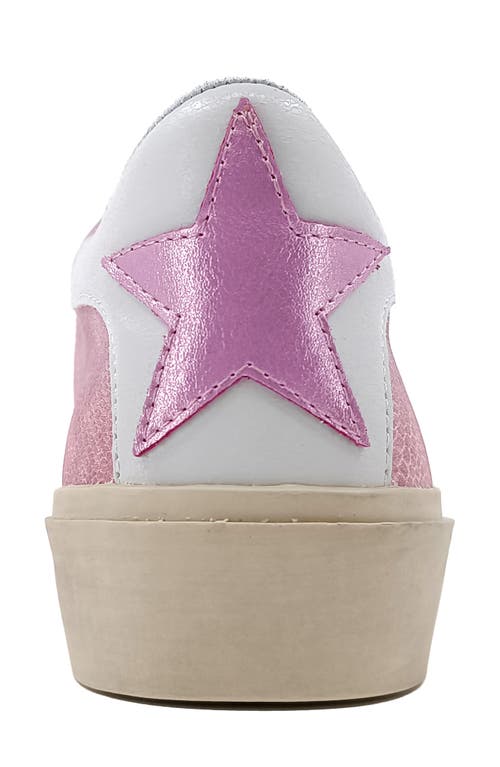 Shushop Sienna Low Top Sneaker In Pink Snake