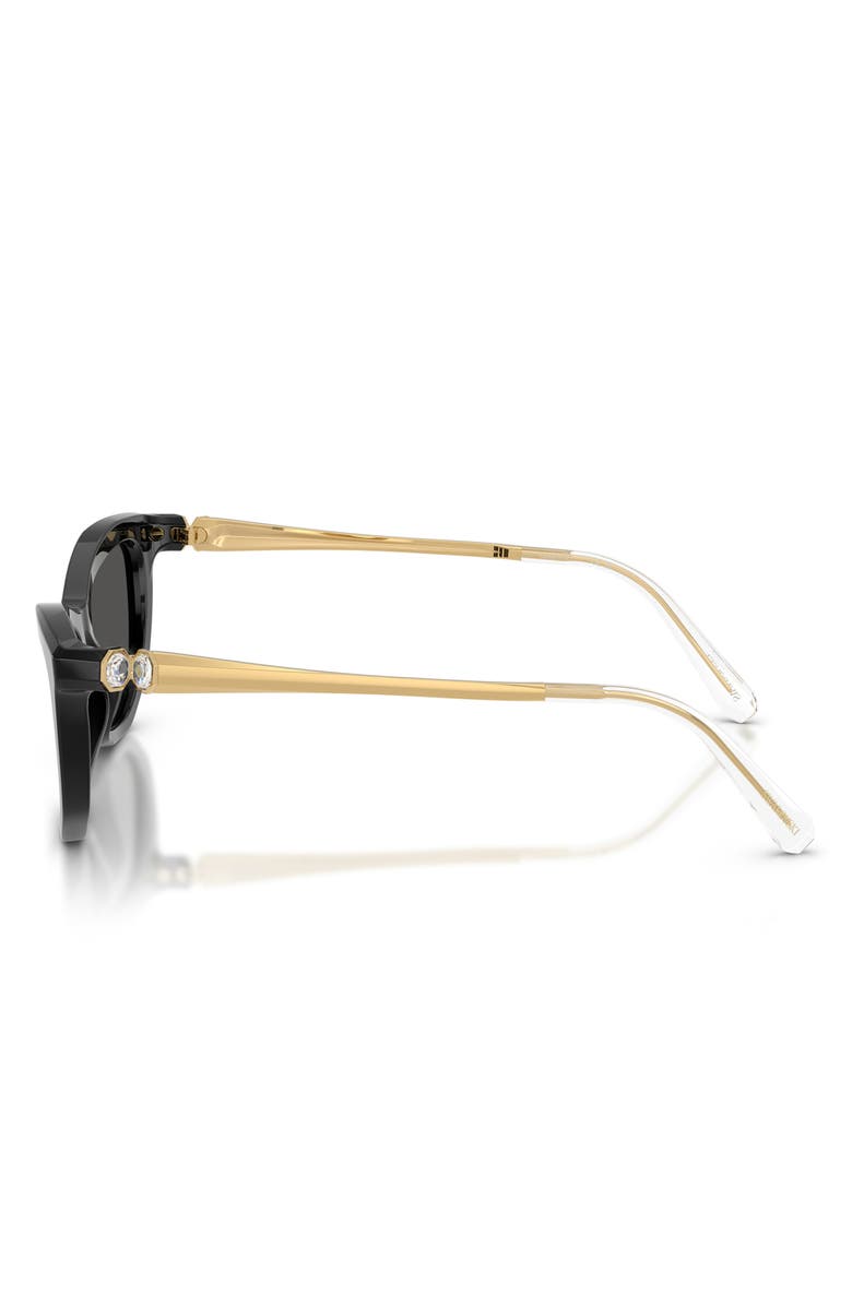 Swarovski 56mm Cat Eye Sunglasses, Alternate, color, Black / Dark Grey