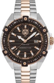PLEIN SPORT Urban Pulse Two Tone Stainless Steel Bracelet Watch, 47mm