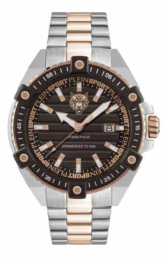 PLEIN SPORT Urban Pulse Two Tone Stainless Steel Bracelet Watch, 47mm