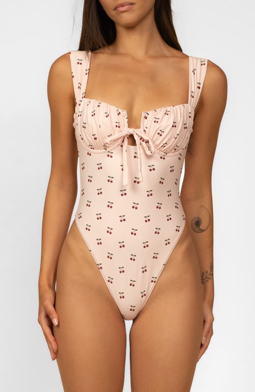 Montce Petal Underwire One-piece Swimsuit In Neutral