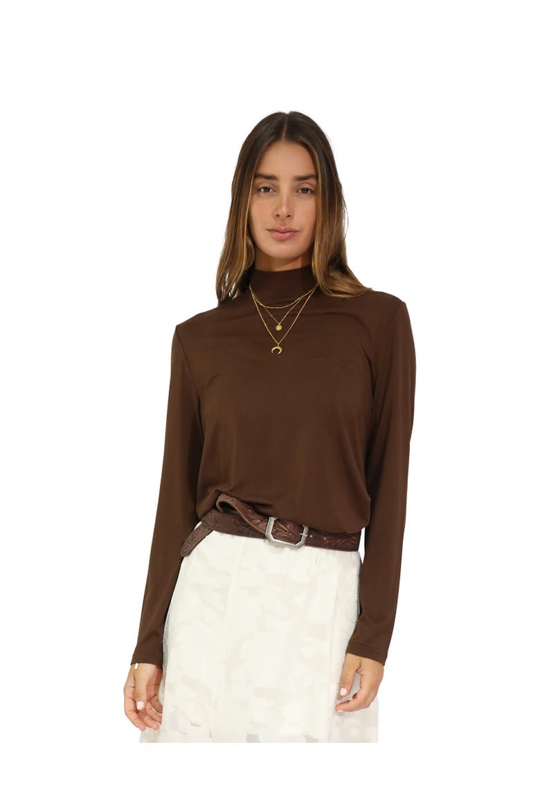 Easy Love Long Sleeve Top, Main, color, Dark Brown