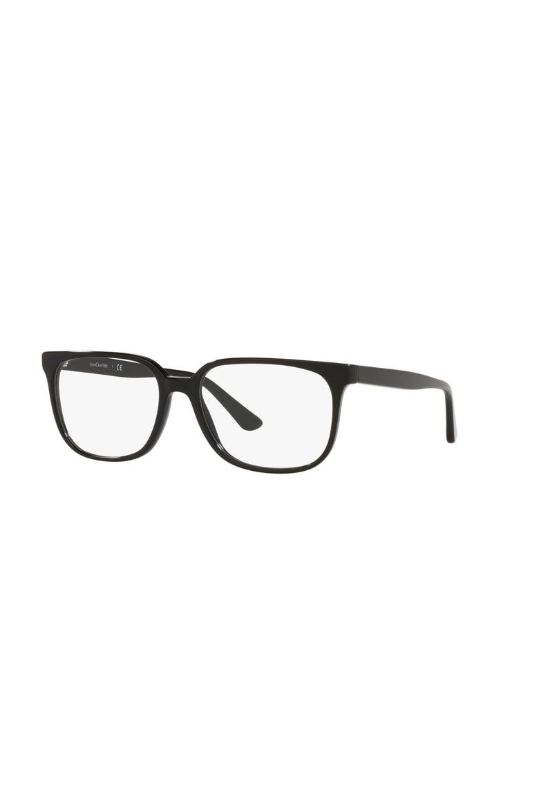 58mm Rectangle optical glasses, Main, color, Black