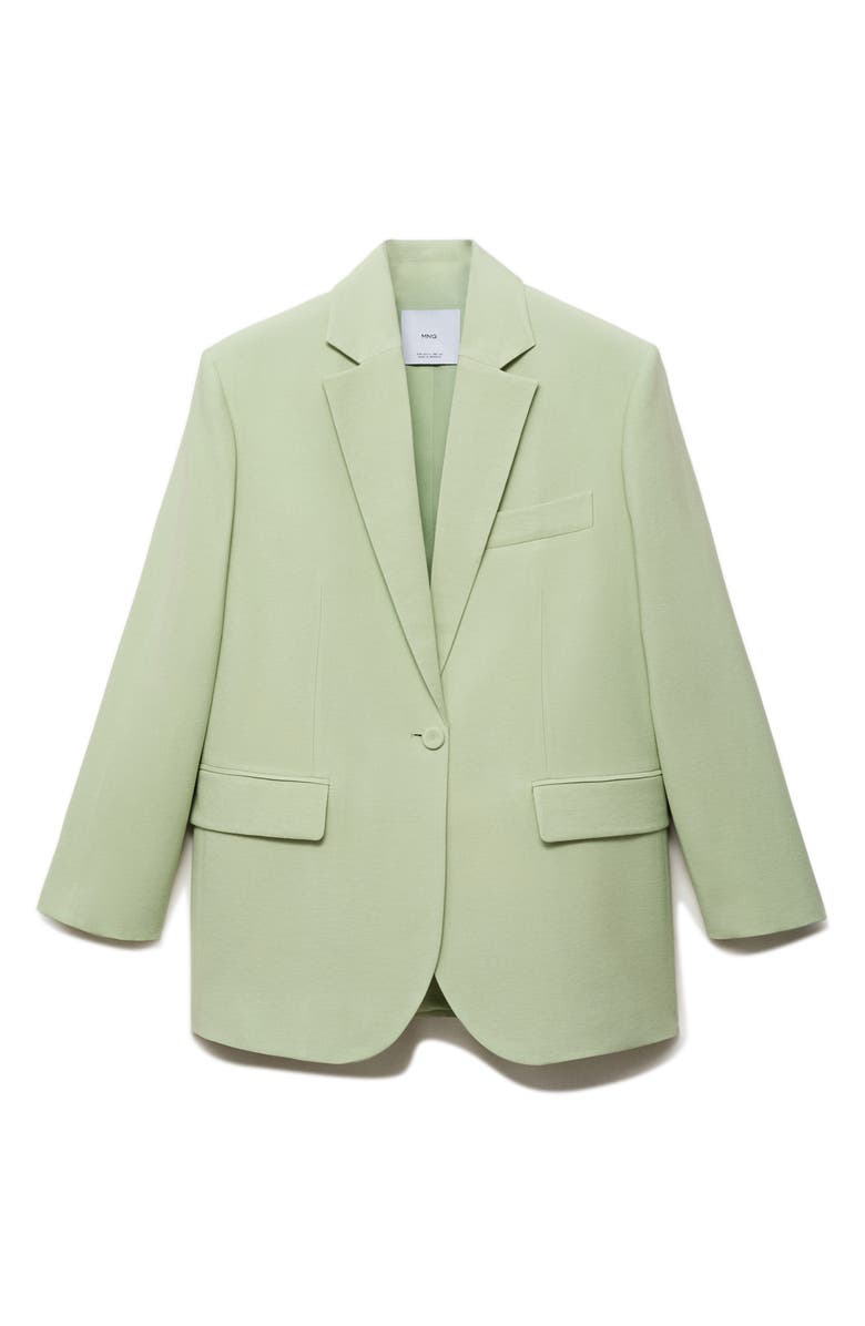 MANGO Straight Fit Suit Jacket, Alternate, color, Pastel Green