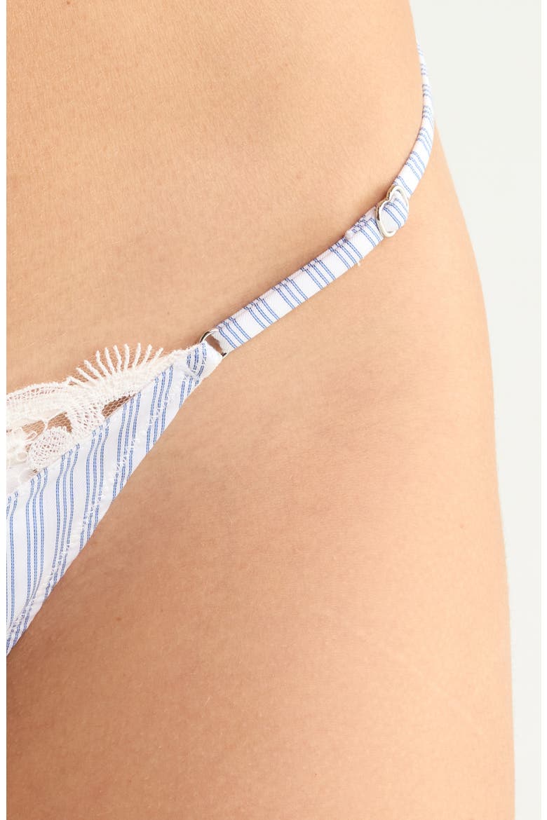 East Hampton Poplin V-String, Alternate, color, EAST HAMPTON STRIPE