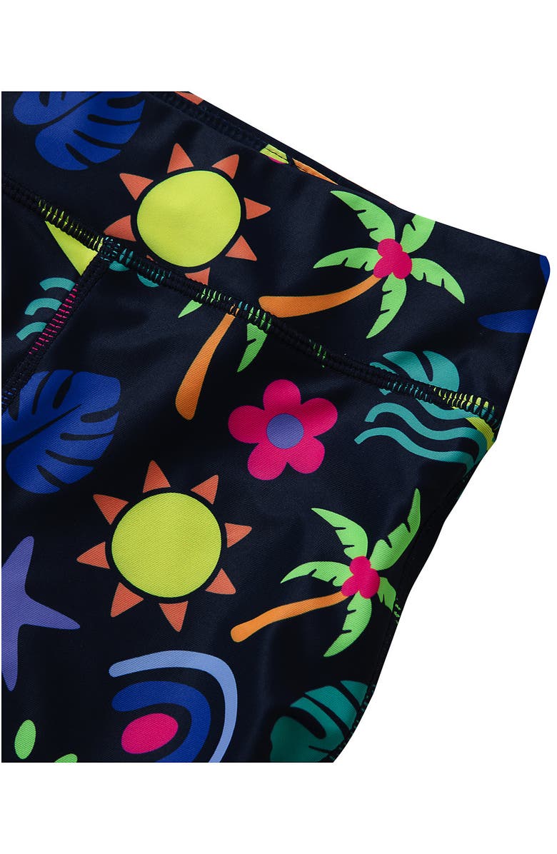 Lands' End Girls Slim Boyshort Swim Bottoms, Alternate, color, Retro Surf/Navy