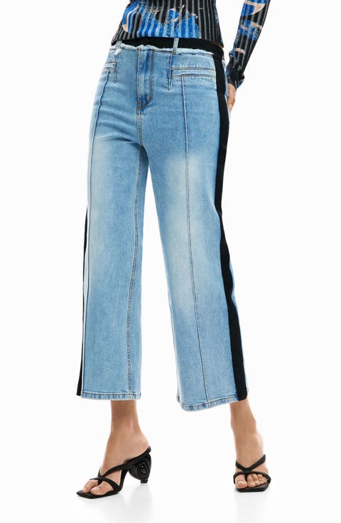 Straight Leg Crop Jeans