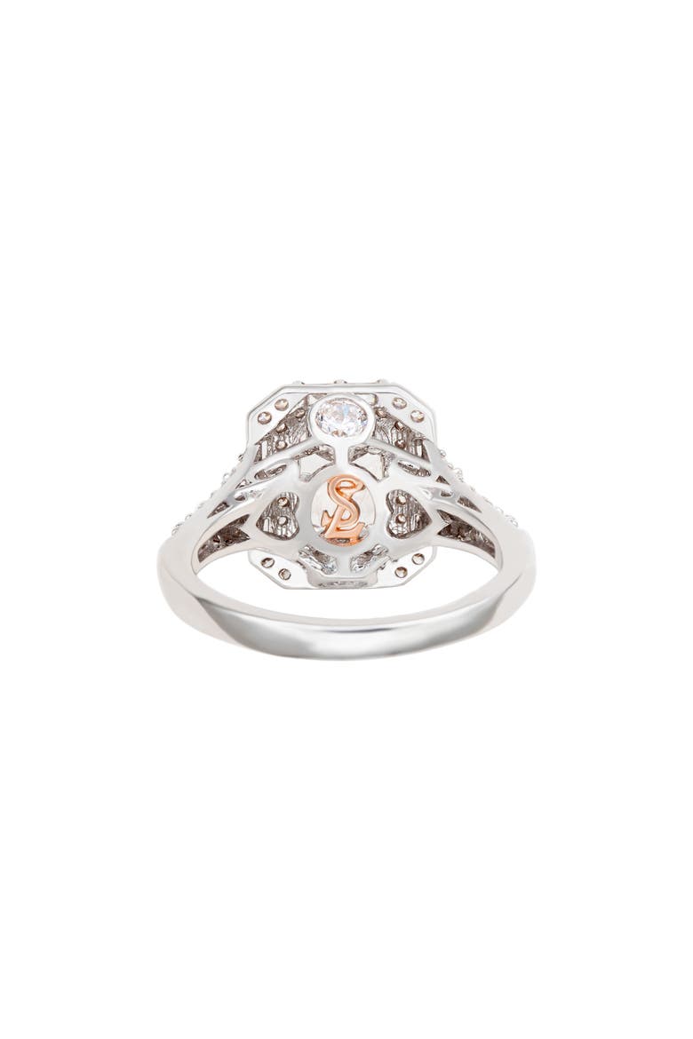 Cubic Zirconia Bridal Ring, Alternate, color, WHITE/ GOLD
