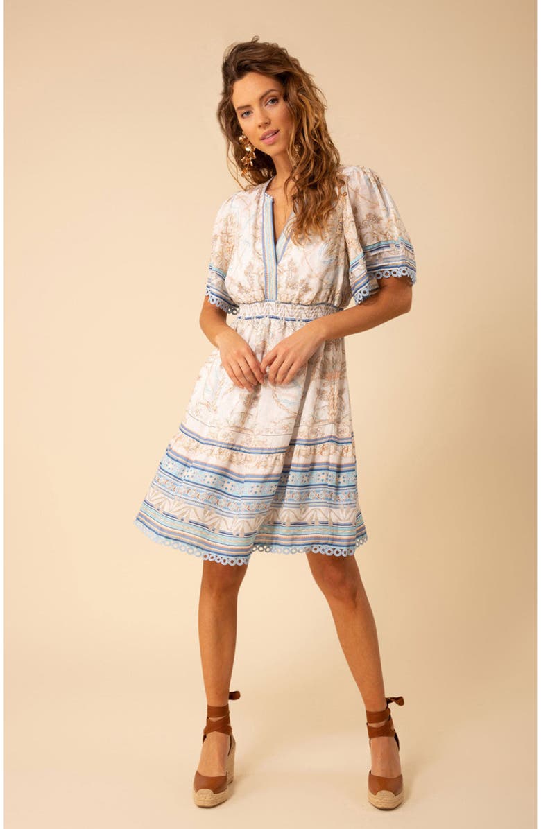 Hale Bob Callie Linen Dress, Main, color, 