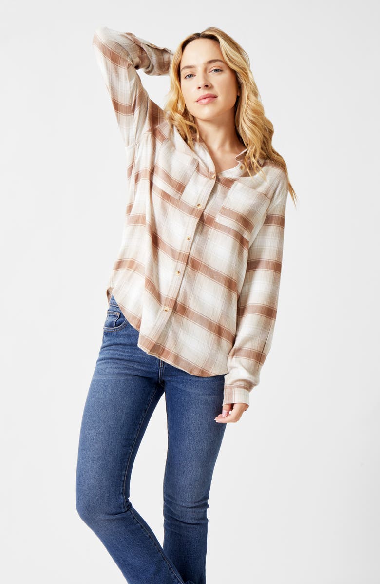 C & C California Ariana Plaid Button-Up Shirt, Alternate, color, 