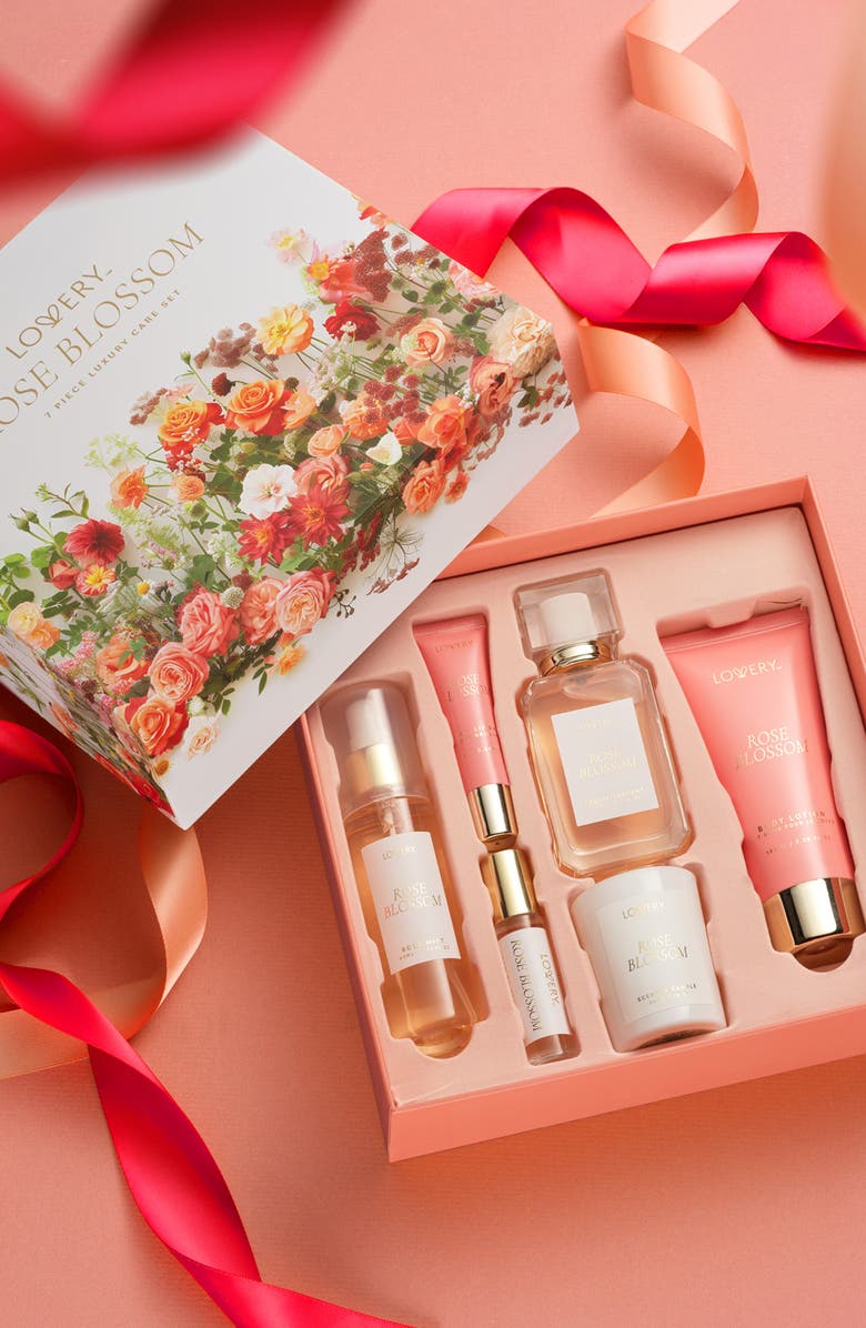 Lovery Rose Blossom 7-Piece Luxury Gift Set for Women, Alternate, color, Rose Blossom