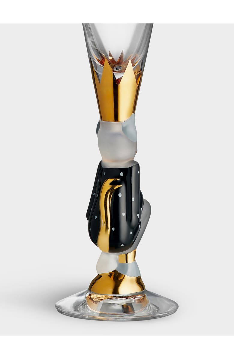Orrefors Sparkling Devil Champagne Flute, Alternate, color, Dark Gray