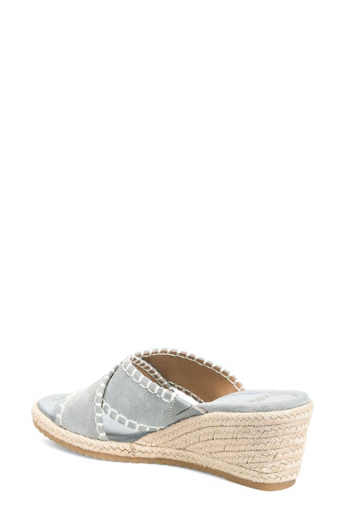 Söfft Indie Espadrille Platform Wedge Slide Sandal In Chambray