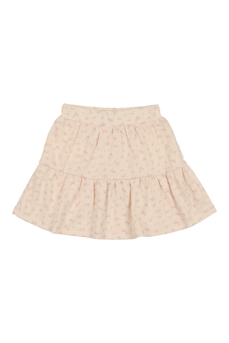 Kids' Floral Tiered Cotton Blend Skirt, Main, color, MAUVE