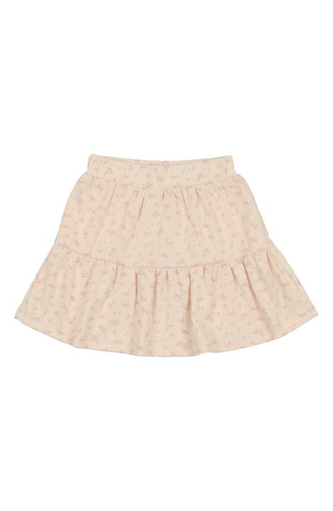 Kids' Floral Tiered Cotton Blend Skirt (Toddler & Little Kid)