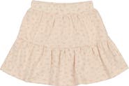 Manière Kids' Floral Tiered Cotton Blend Skirt