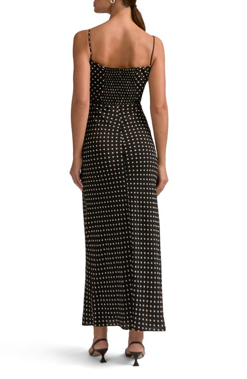 Favorite Daughter The One That Got Away Dress In Black/ivory Ditsy Dot
