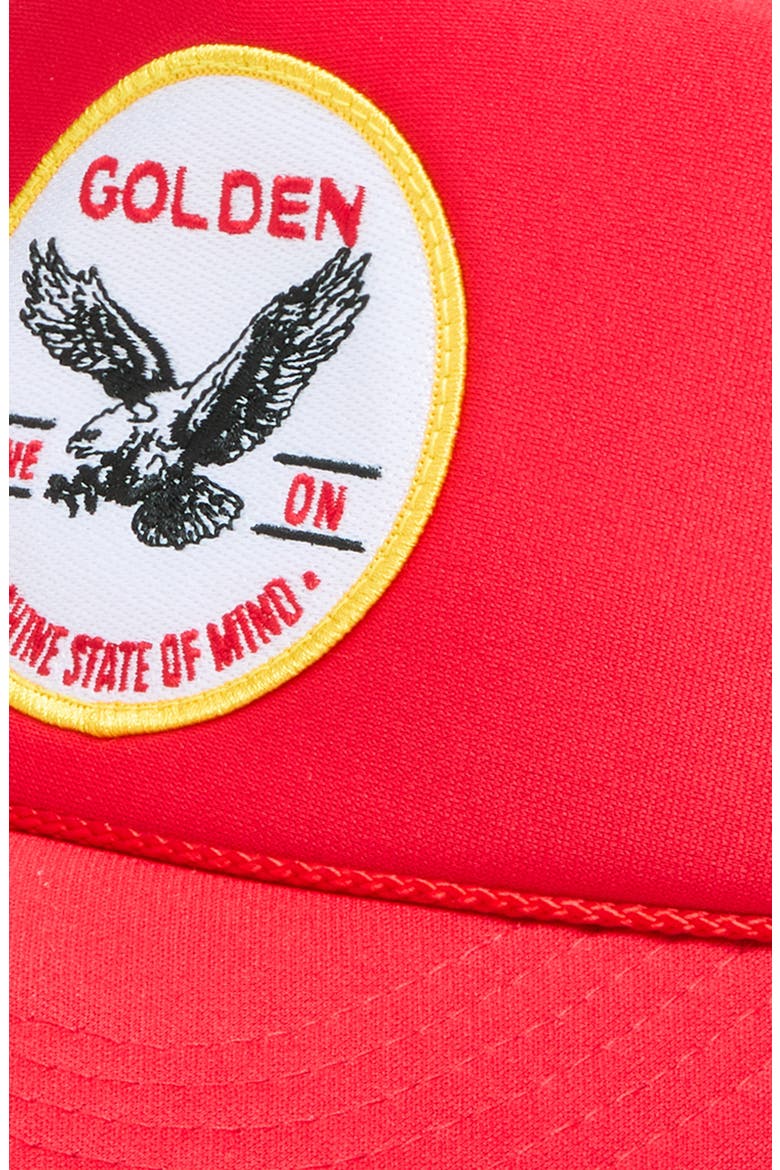 Golden Sunshine State Trucker Hat, Alternate, color, RED