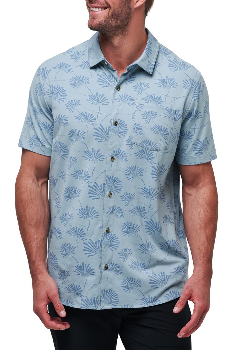 Rum Ration Stretch Short Sleeve Button-Up Shirt, Main, color, ARONA