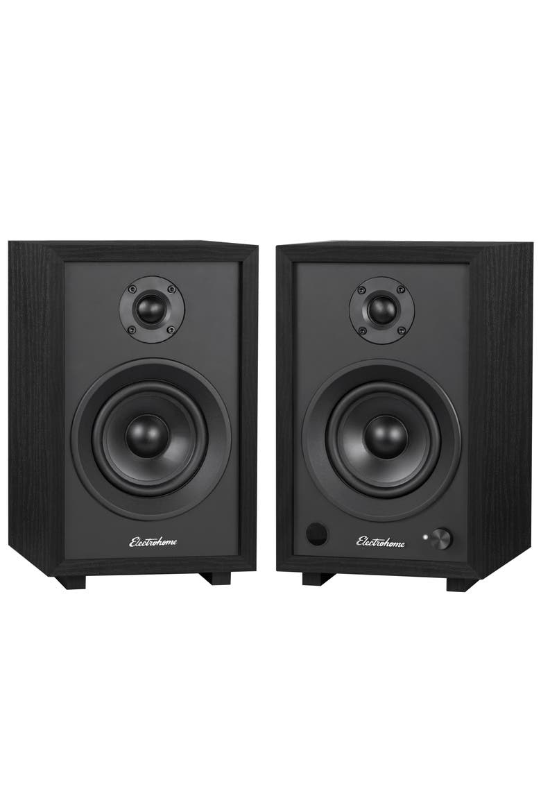 McKinley 2.0 Stereo Powered Bluetooth Bookshelf Speakers, Main, color, Black
