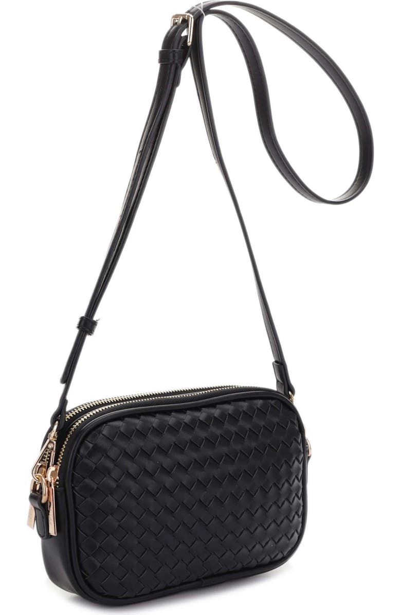 Mali + Lili Ava Diamond Weave Double Compartment Crossbody Bag, Main, color,