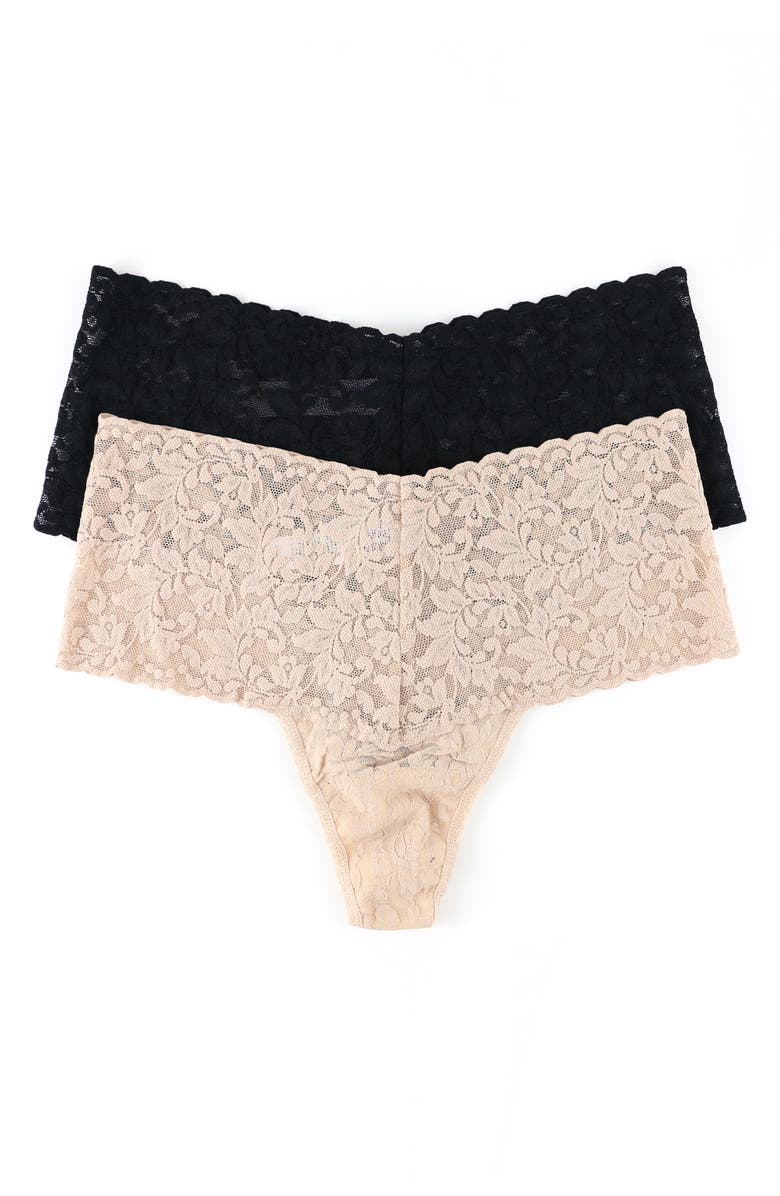Hanky Panky Assorted 2-Pack Retro High Waist Thongs, Main, color, 