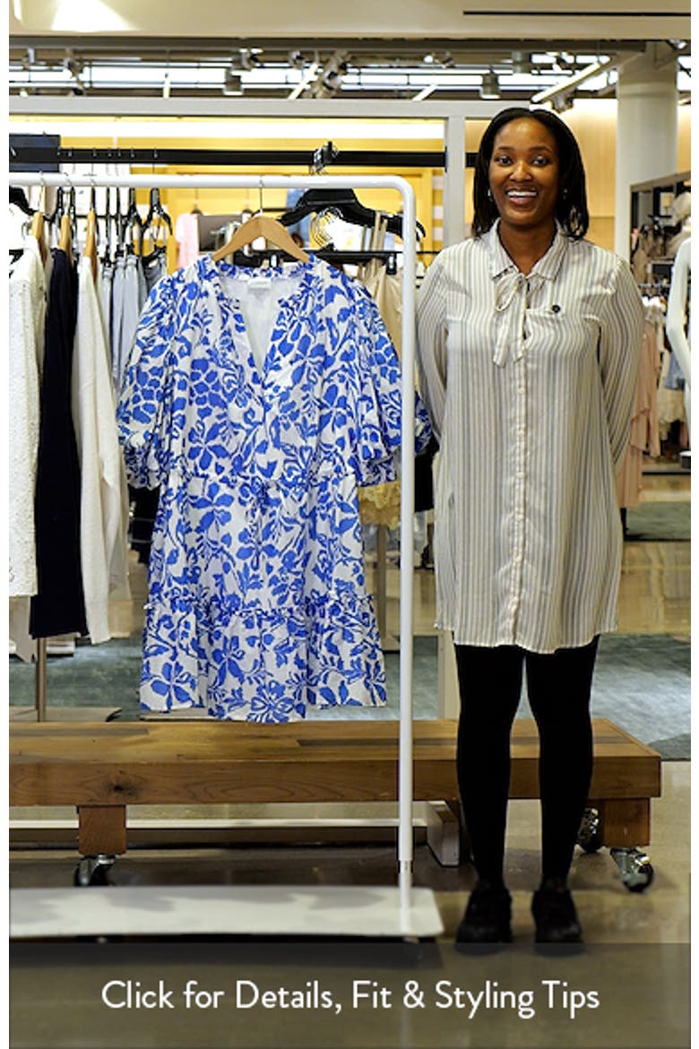Shia Floral Noella Puff Sleeve Cotton Minidress video