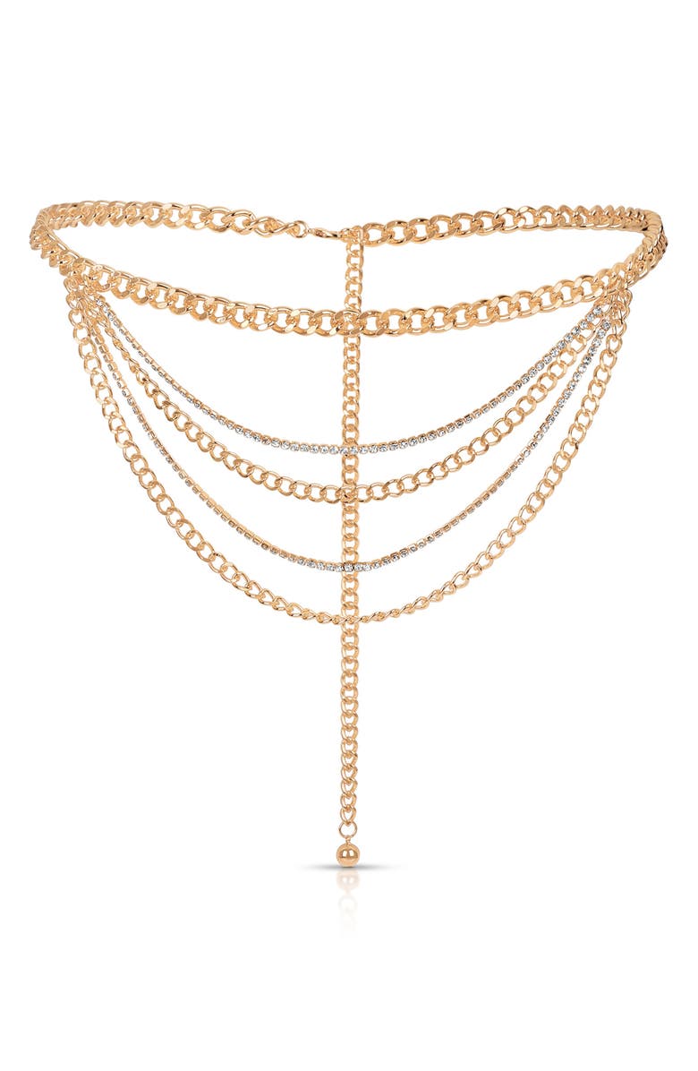 Ettika Nightlife Chain Belt, Main, color, Gold