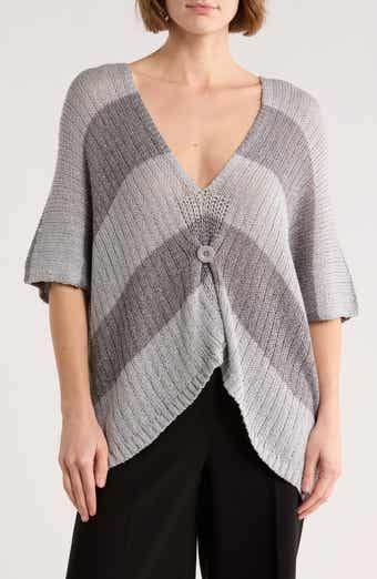 Buttoned V-Neck Tunic Top