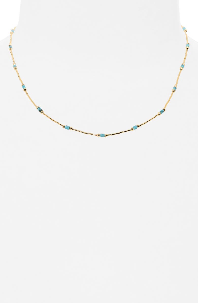 Argento Vivo Sterling Silver Turquoise Station Beaded Necklace, Alternate, color, 