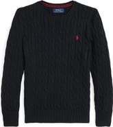Polo Ralph Lauren Kids' Cable Knit Combed Cotton Sweater