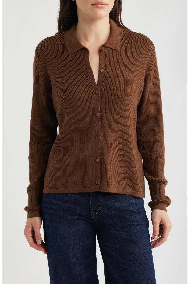 Wool Cardigan, Main, color, MAHOGANY