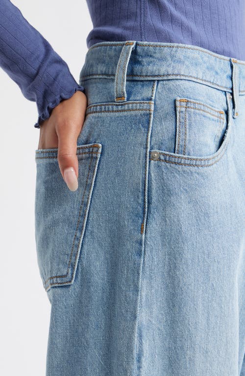 Bp. Mid Rise Baggy Barrel Jeans In Blue