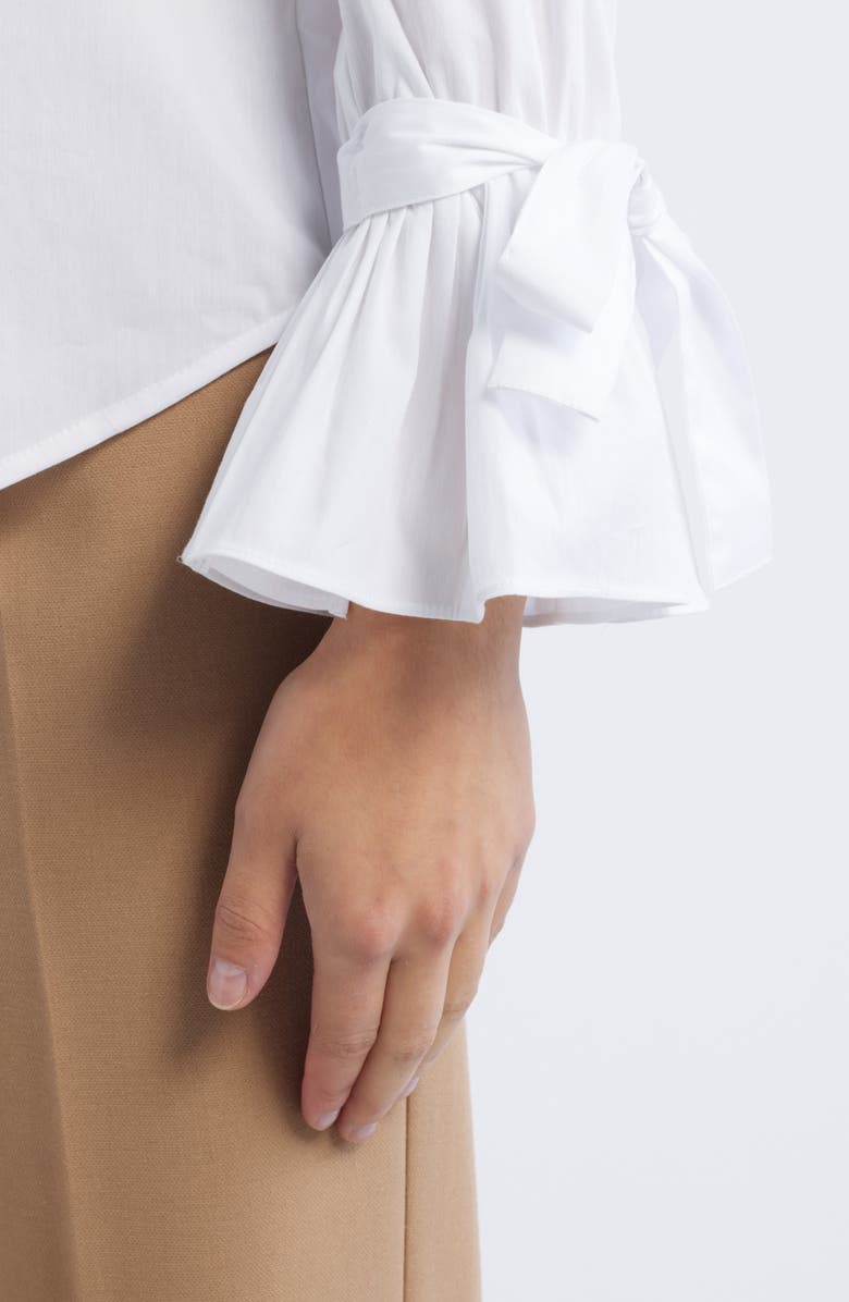 Anne Klein Ruffle Sleeve Woven Shirt, Alternate, color, 