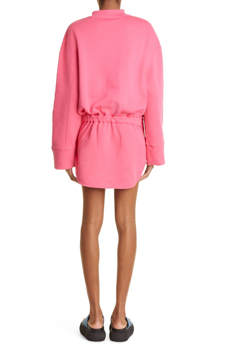 The Attico Palmer Long Sleeve Cotton Fleece Minidress, Alternate, color,