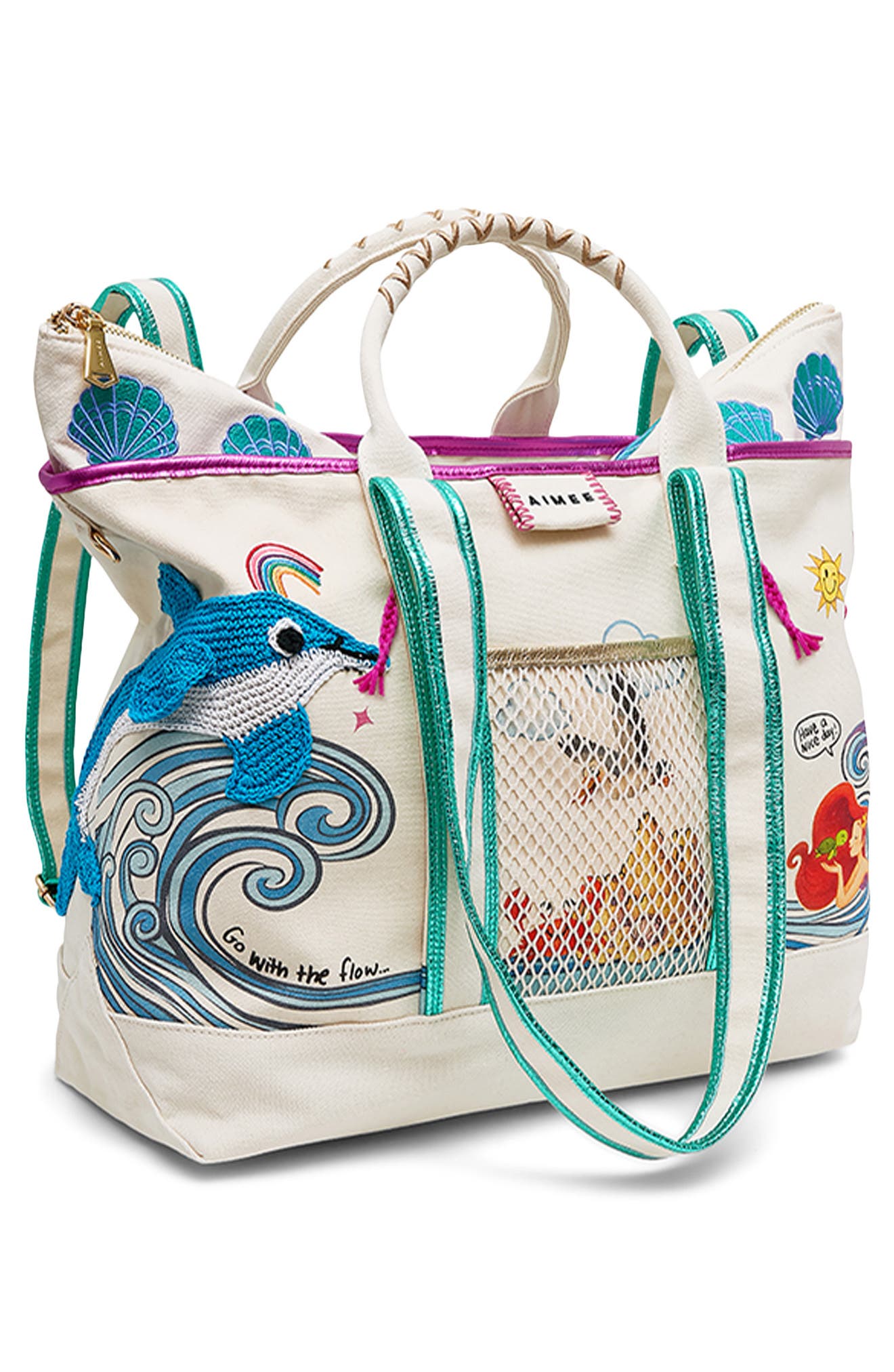 AIMEE Wonder Canvas Convertible Tote, Alternate, color, Under The Sea