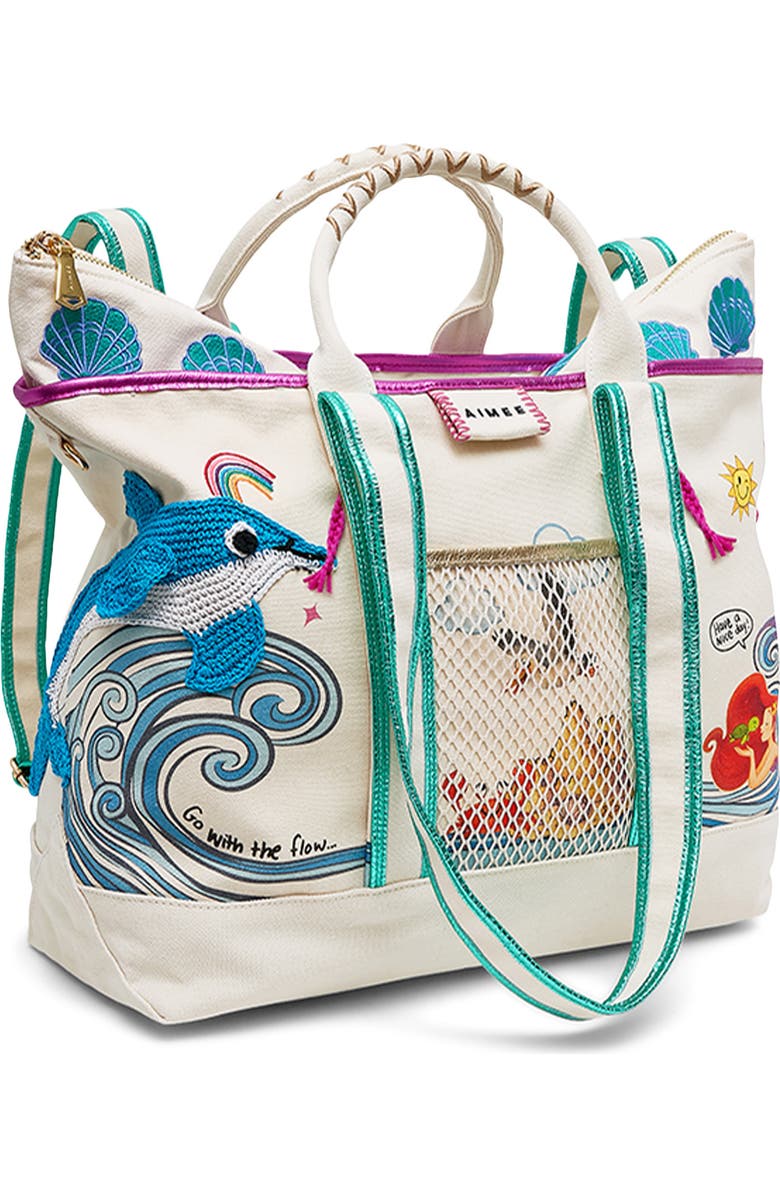 AIMEE Wonder Canvas Convertible Tote, Alternate, color, Under The Sea