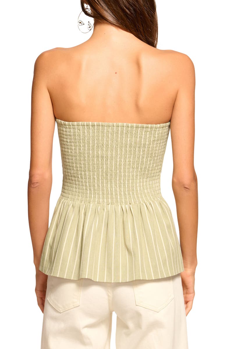 Ramy Brook Tiffany Stripe Strapless Vest, Alternate, color, Mint Canvas