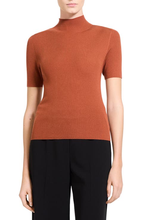 Leenda Merino Wool Mock Neck Sweater