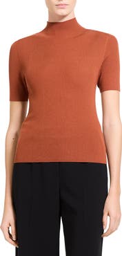 Theory Leenda Merino Wool Mock Neck Sweater