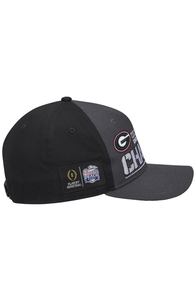 Nike Men's Nike Black Georgia Bulldogs College Football Playoff 2022 Peach Bowl Champions Locker Room CL99 Adjustable Hat, Alternate, color, 