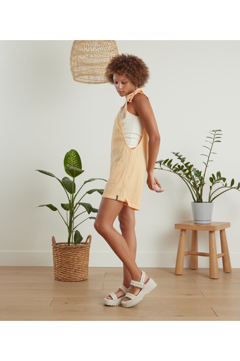 Bower Romper, Alternate, color, Creamsicle