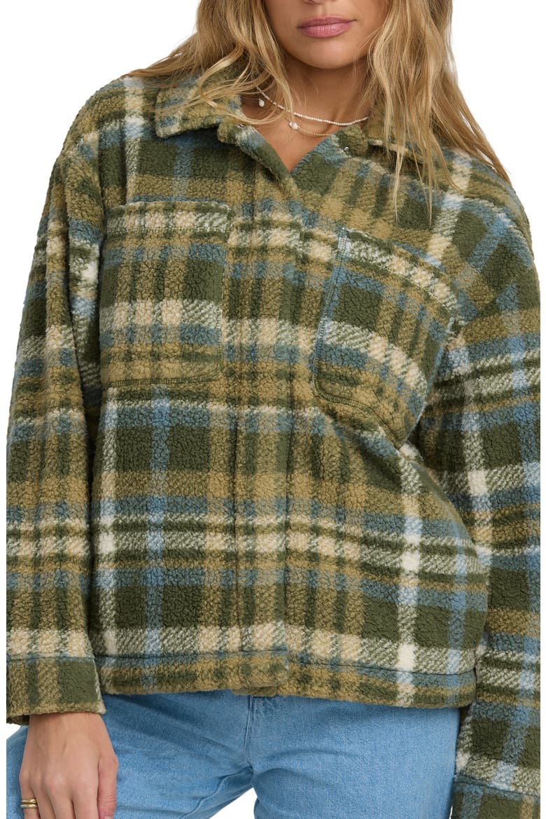 Sundown High Pile Fleece Shacket, Alternate, color, CANTEEN