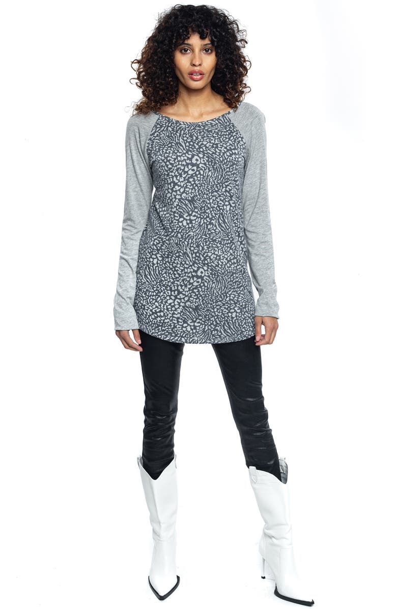 Found Denim Animal Print Raglan Sleeve T-Shirt, Alternate, color, 