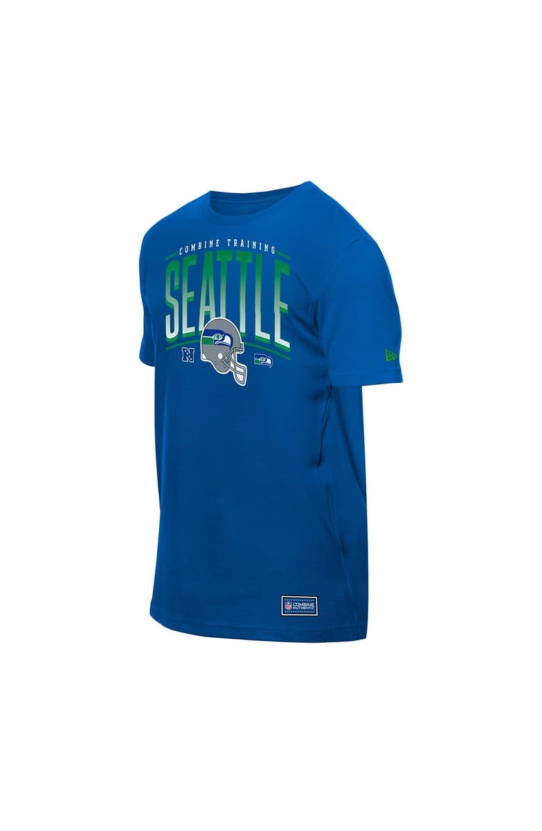 New Era Men's New Era  College Navy Seattle Seahawks Combine Authentic Training Throwback T-Shirt, Alternate, color, College Navy
